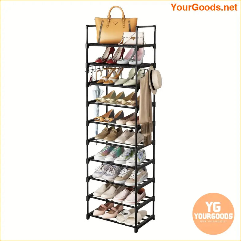 10 Tier Space Saving Shoe Rack for 24 Pairs - YourGoods Online Shop