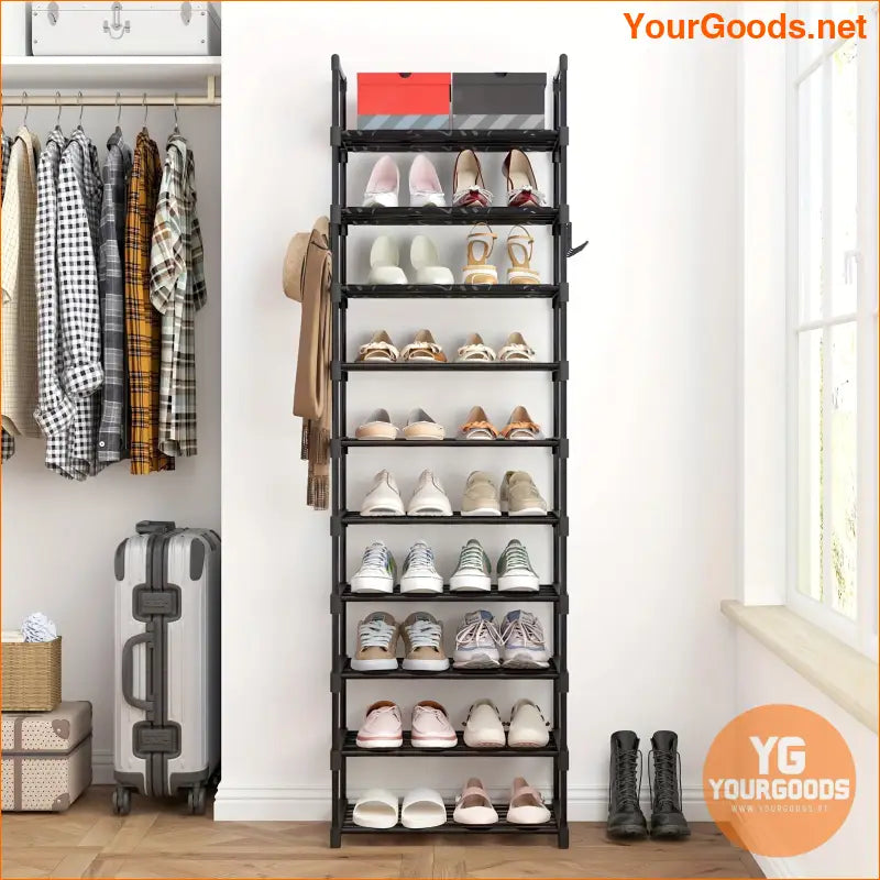 10 Tier Space Saving Shoe Rack for 24 Pairs - YourGoods Online Shop