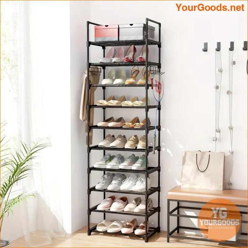 10 Tier Space Saving Shoe Rack for 24 Pairs - YourGoods Online Shop