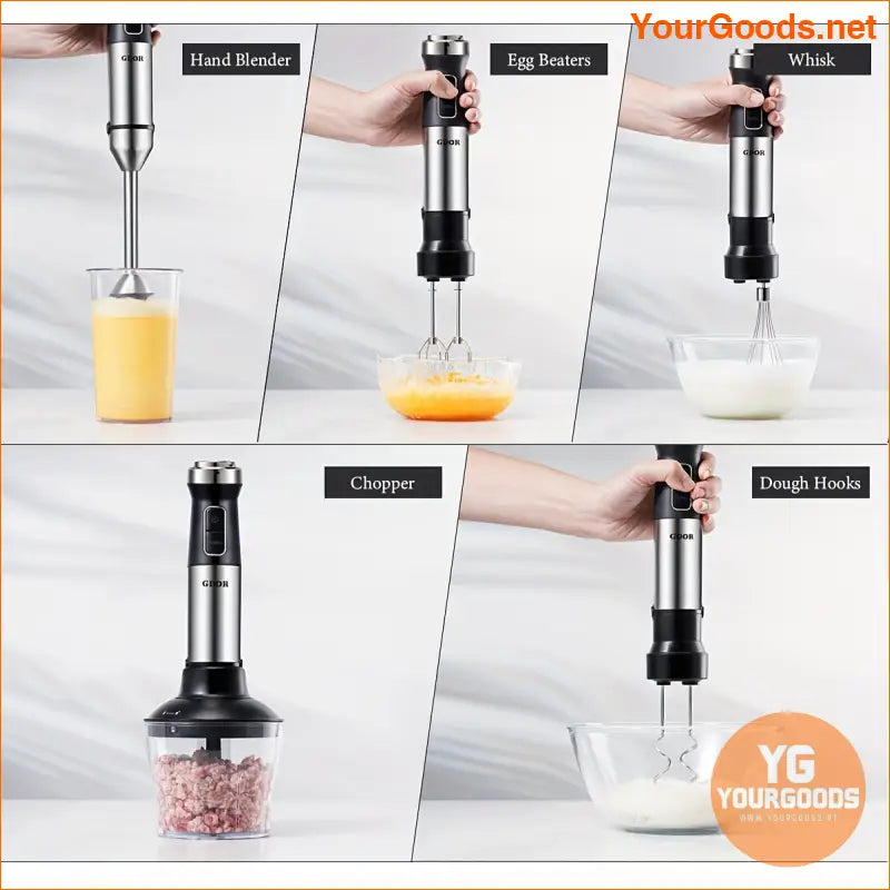 1000W Titanium 6in1 Deluxe Immersion Hand Blender - YourGoods Online Shop