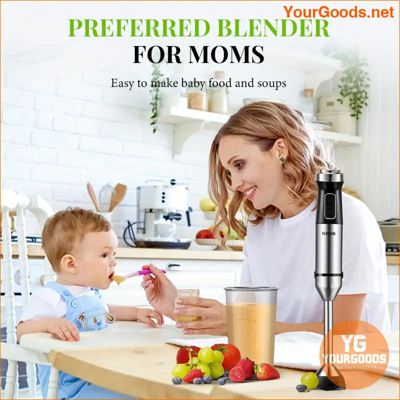 1000W Titanium 6in1 Deluxe Immersion Hand Blender