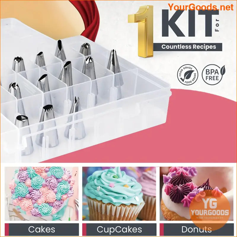 100Piece Cake Decorating Kit with Pastry Bags Tips - YourGoods Online Shop