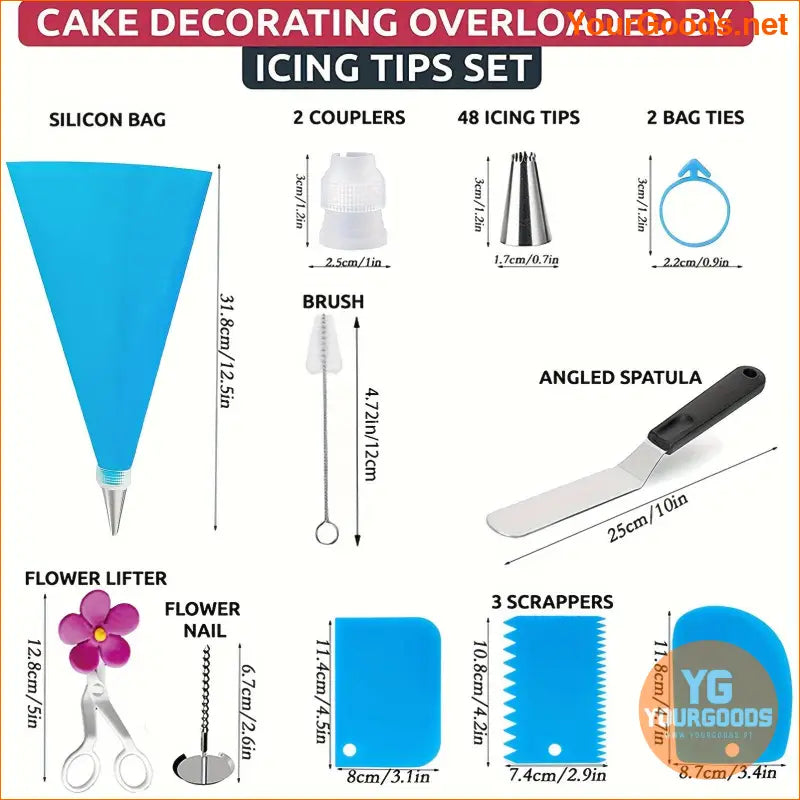 100Piece Cake Decorating Kit with Pastry Bags Tips - YourGoods Online Shop