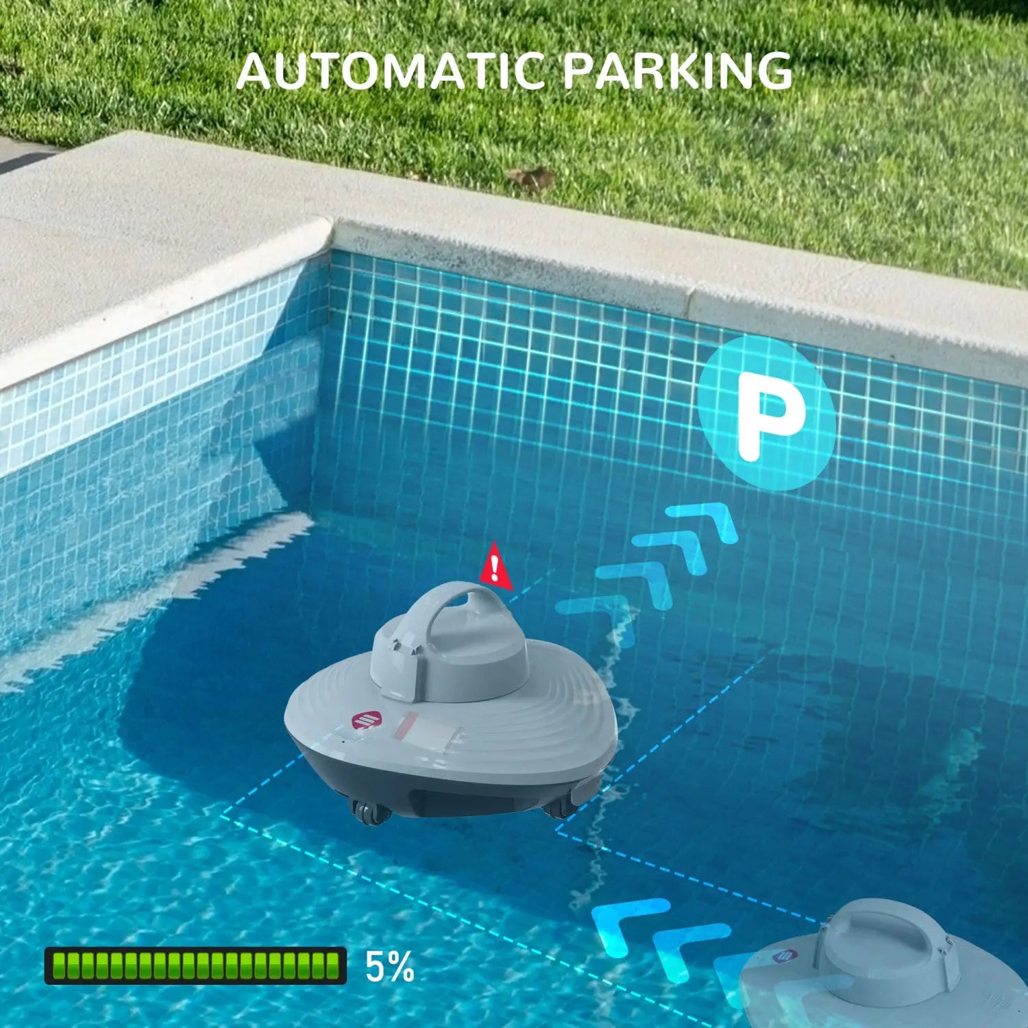 Aspirador de piscina robótico sem fio Grennix Aspirador automático