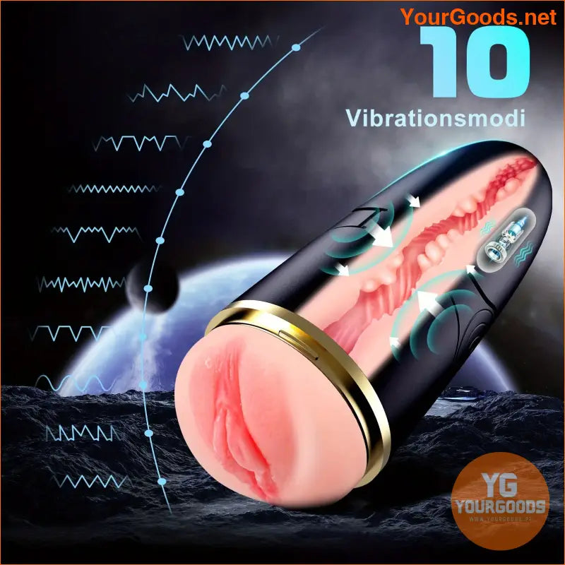 10Mode Electric Male Masturbator with Realistic 3D Texture - YourGoods Online Shop