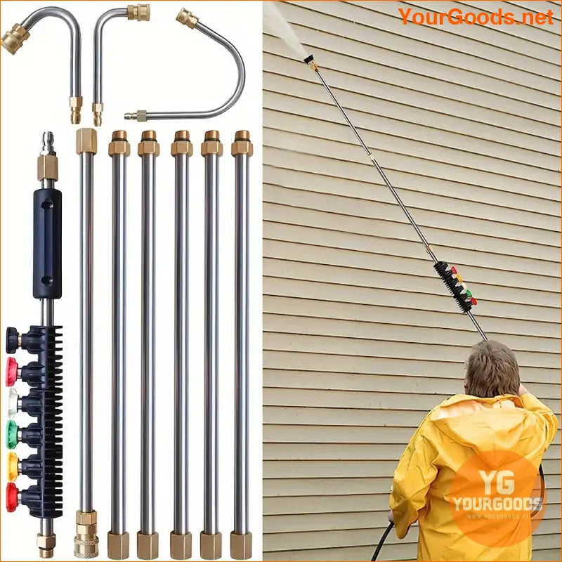 10Piece High Pressure Washer Wand Set 4000 PSI Power with Adjustable Nozzles - YourGoods Online Shop