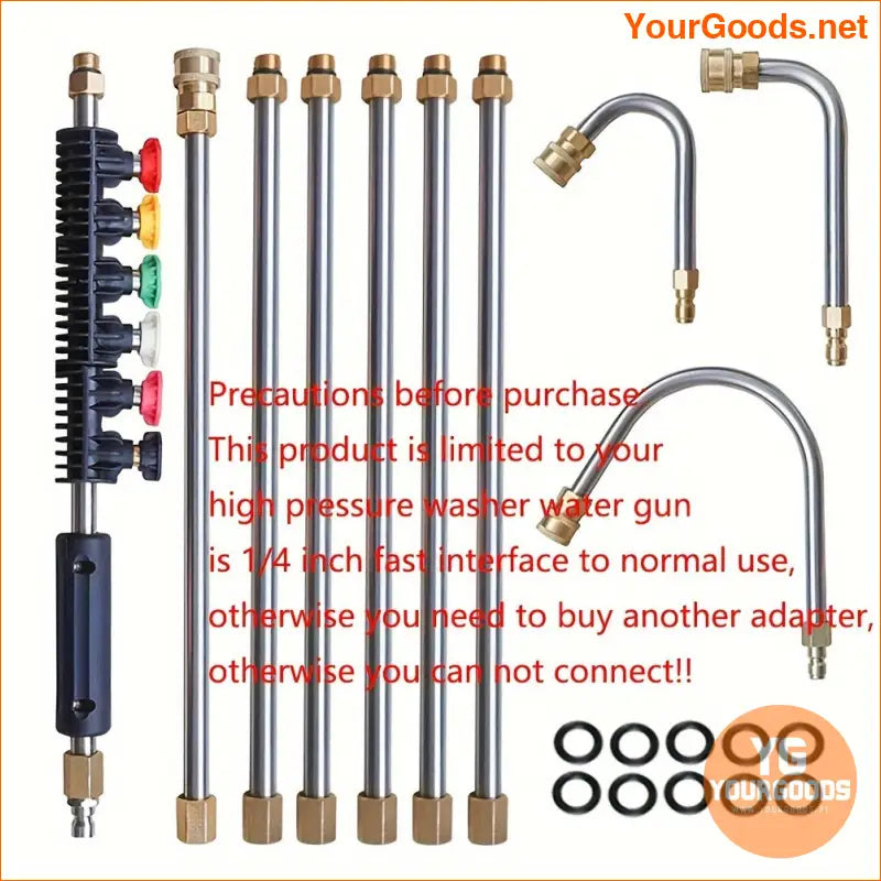 10Piece High Pressure Washer Wand Set 4000 PSI Power with Adjustable Nozzles - YourGoods Online Shop