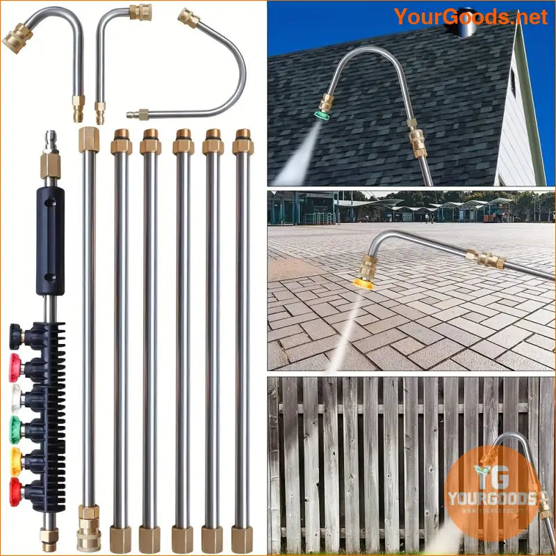 10Piece High Pressure Washer Wand Set 4000 PSI Power with Adjustable Nozzles - YourGoods Online Shop