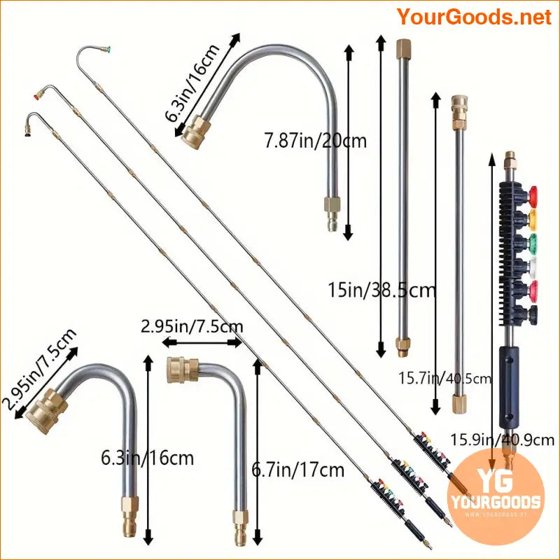 10Piece High Pressure Washer Wand Set 4000 PSI Power with Adjustable Nozzles - YourGoods Online Shop