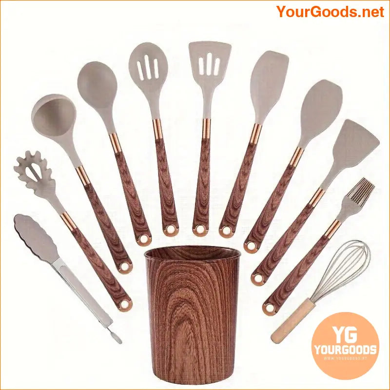 10Piece Silicone Kitchen Utensils Set with Holder - YourGoods Online Shop