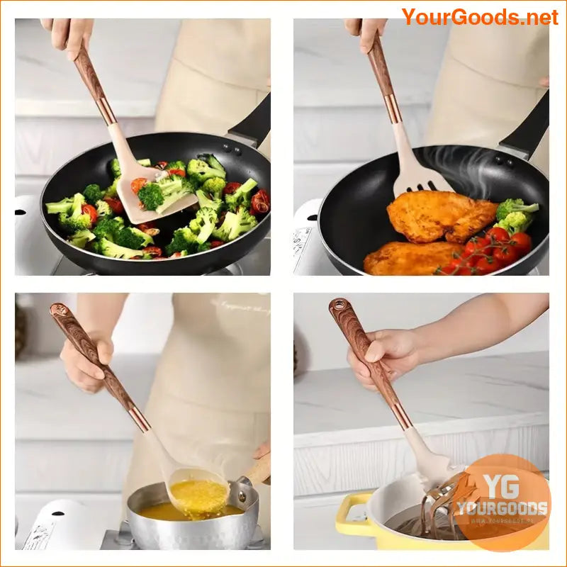 10Piece Silicone Kitchen Utensils Set with Holder - YourGoods Online Shop