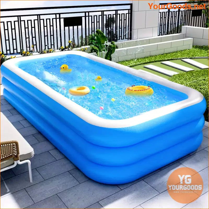 118 Extra Large Inflatable Family Pool Thick Square Design - YourGoods Online Shop