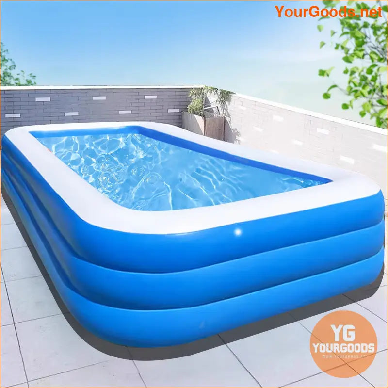 118 Extra Large Inflatable Family Pool Thick Square Design - YourGoods Online Shop