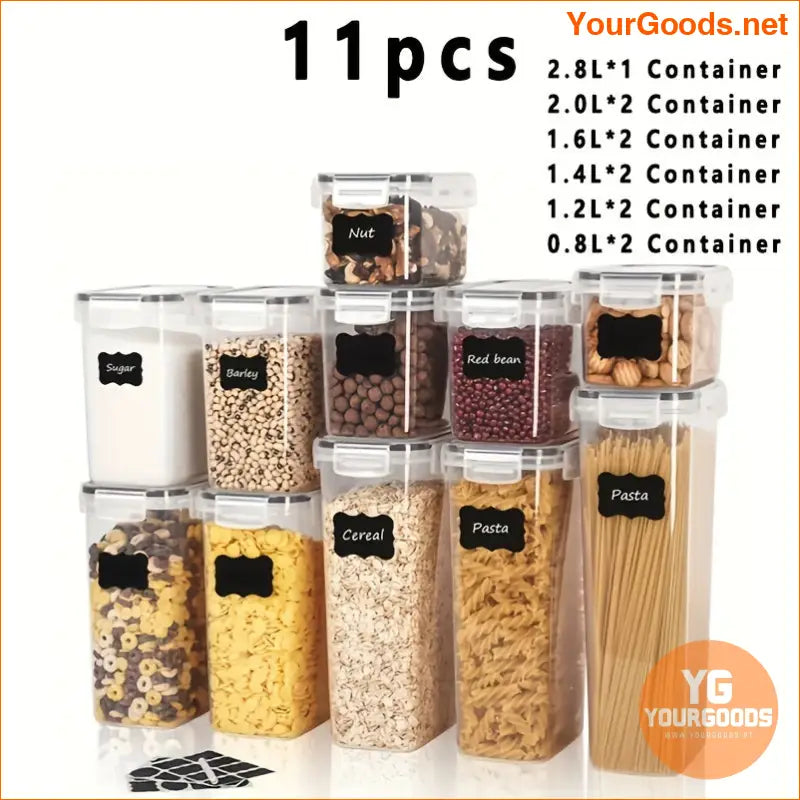 11Piece Airtight Food Storage Containers Set Transparent SpaceSaving - YourGoods Online Shop