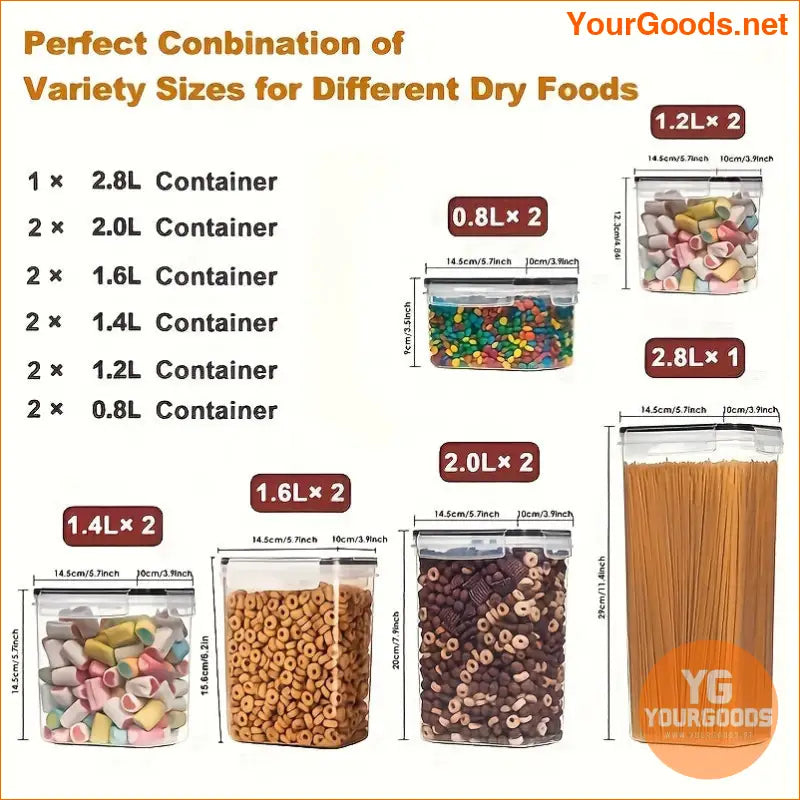 11Piece Airtight Food Storage Containers Set Transparent SpaceSaving - YourGoods Online Shop