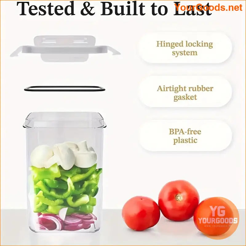 11Piece Airtight Food Storage Containers Set Transparent SpaceSaving - YourGoods Online Shop