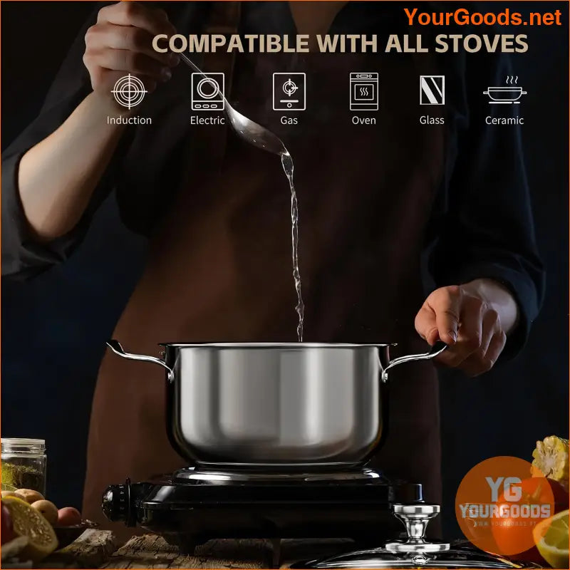 11Piece Stainless Steel Induction Cookware Set Premium NonToxic - YourGoods Online Shop