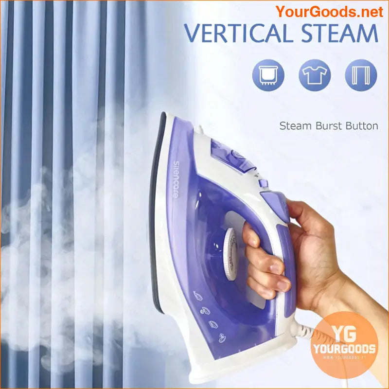 1200W Professional Steam Iron with Adjustable Thermostat NonStick Soleplate - YourGoods Online Shop