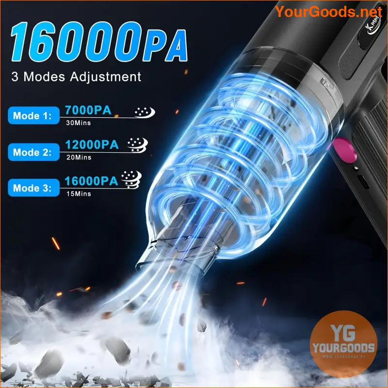 120W 4in1 Handheld Car Vacuum with 16000Pa Suction - YourGoods Online Shop