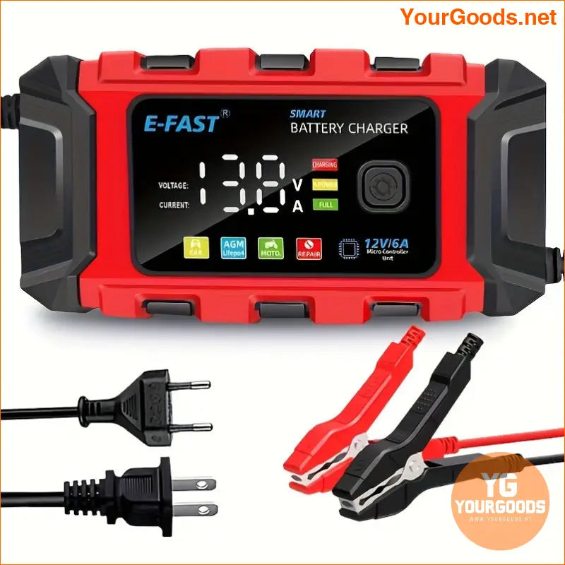 12V 6A Rapid Pulse Car Battery Charger Universal - YourGoods Online Shop