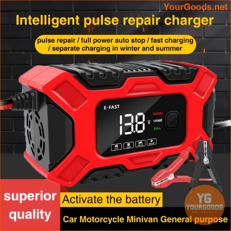 12V 6A Rapid Pulse Car Battery Charger Universal - YourGoods Online Shop