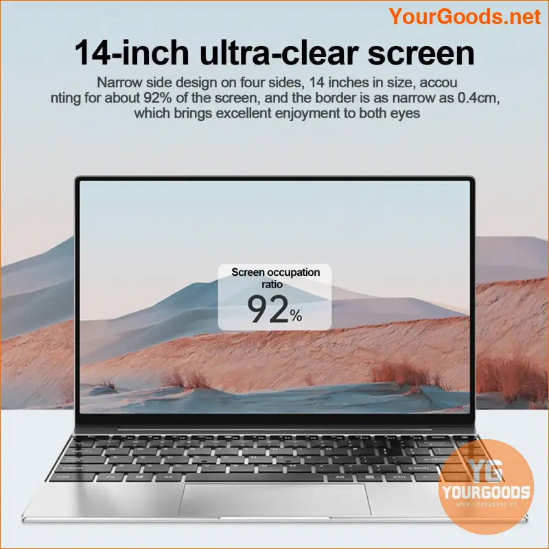 14.1 Portable Laptop Intel N3700 16GB RAM 1TB SSD Windows 11 - YourGoods Online Shop