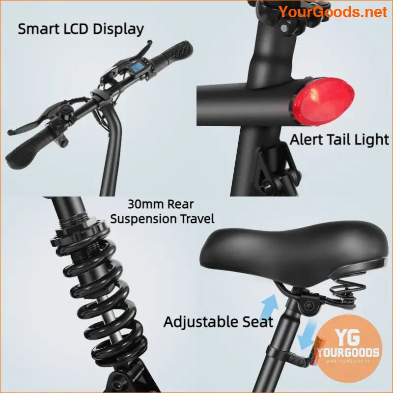 14 Folding Electric Commuter Bike 20mph 45Mile Range - YourGoods Online Shop