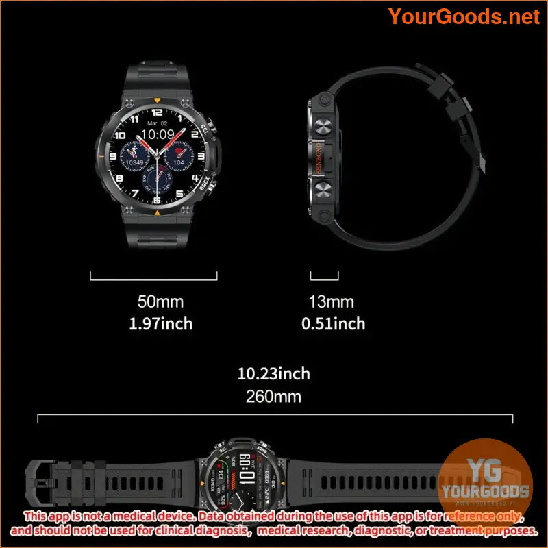 146 AMOLED Mens Smartwatch AI Fitness Tracker Stylish Waterproof - YourGoods Online Shop