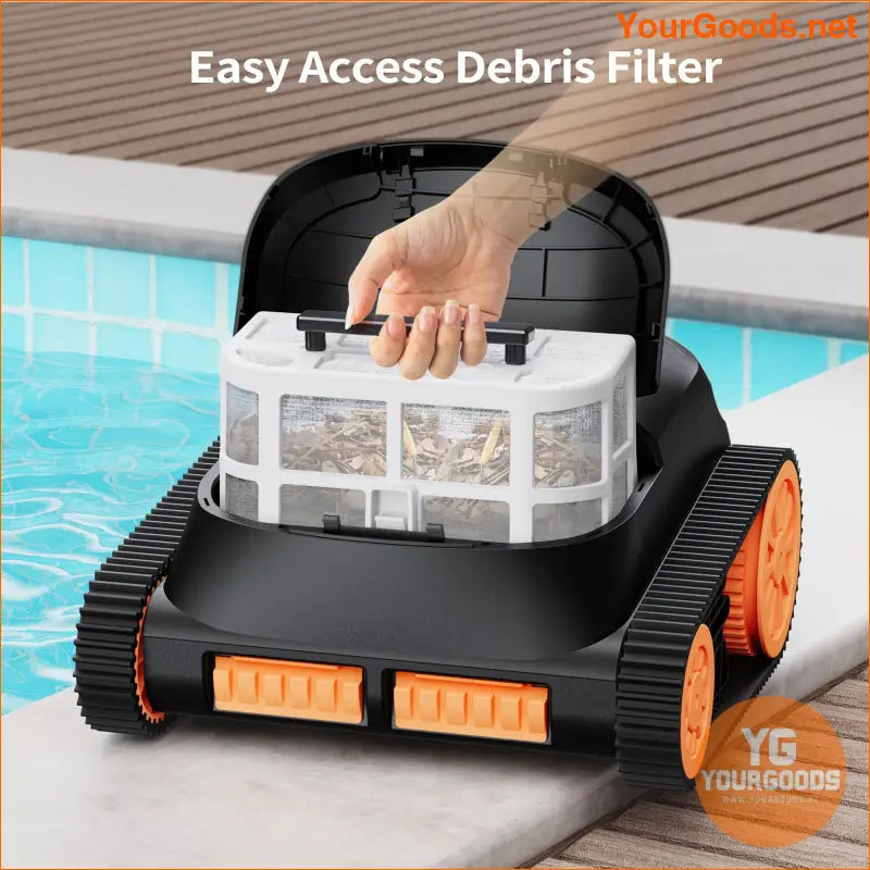 150-Minute Cordless Robotic Pool Vacuum with Smart Navigation - YourGoods Online Shop