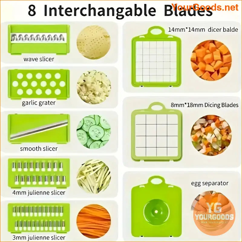 16 Piece Premium Multifunctional Vegetable Chopper Set - YourGoods Online Shop