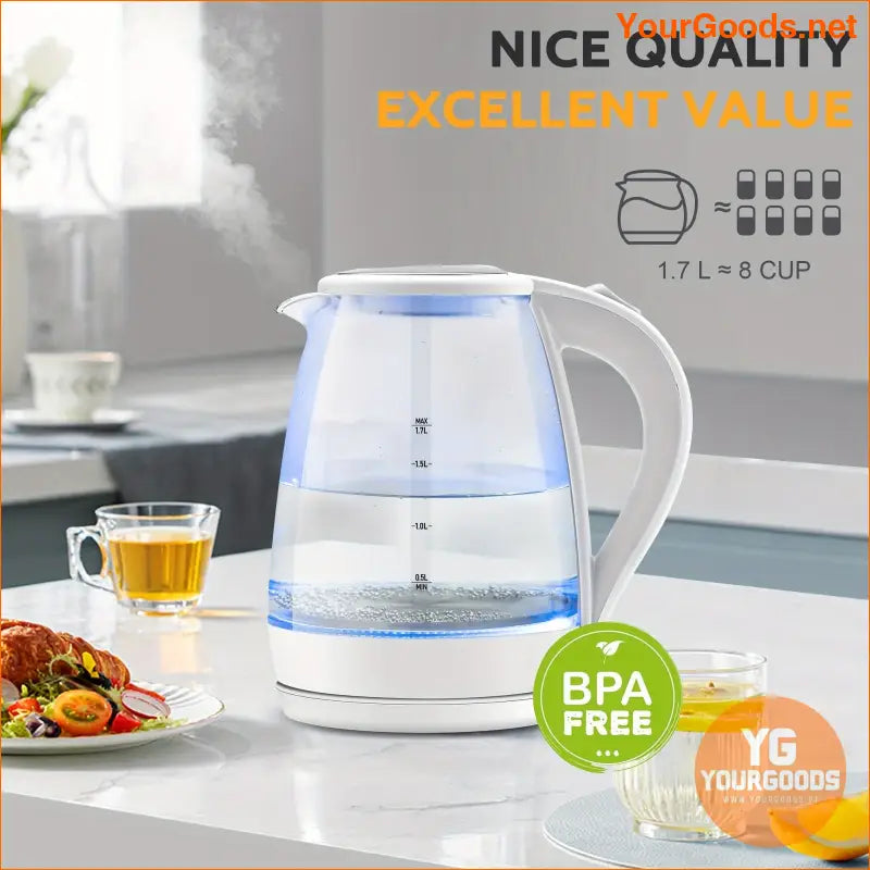 17L SUSTEAS Electric Glass Kettle Fast Boil Safe Pour - YourGoods Online Shop