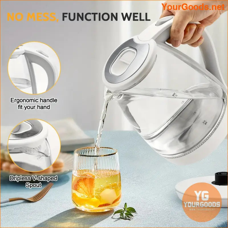 17L SUSTEAS Electric Glass Kettle Fast Boil Safe Pour - YourGoods Online Shop