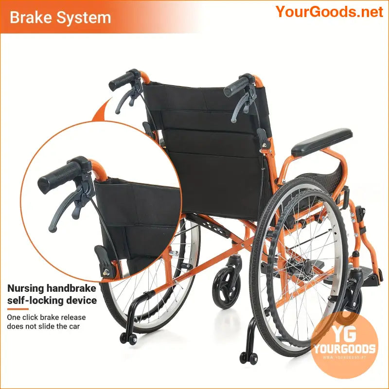 18 Lightweight Aluminum Wheelchair with AntiTip 250 lb Capacity - YourGoods Online Shop