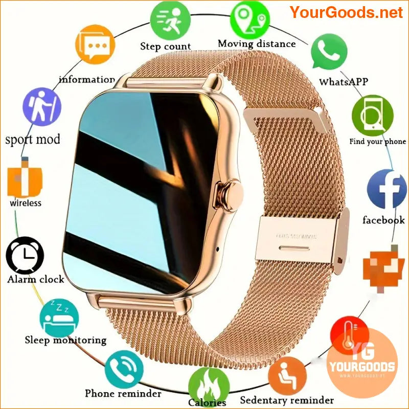 183 HD Touchscreen Smartwatch Fitness Tracker with Wireless Calls - YourGoods Online Shop