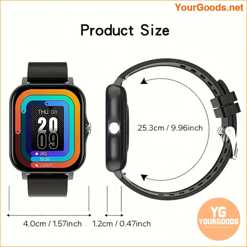 183 HD Touchscreen Smartwatch Fitness Tracker with Wireless Calls - YourGoods Online Shop