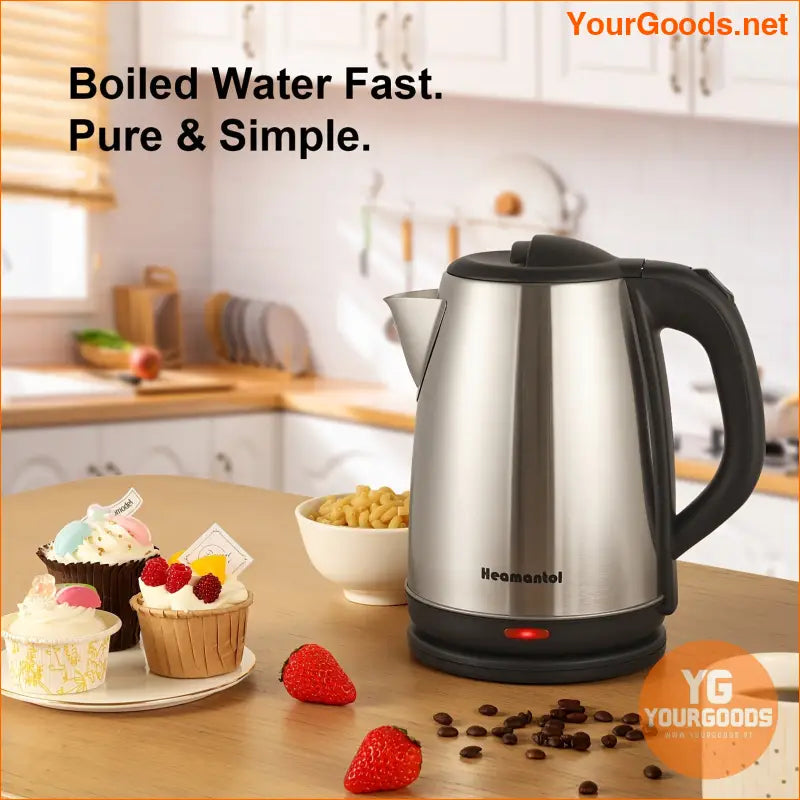 18L Stainless Steel FastBoil Electric Kettle Cordless Safe LED Indicator - YourGoods Online Shop