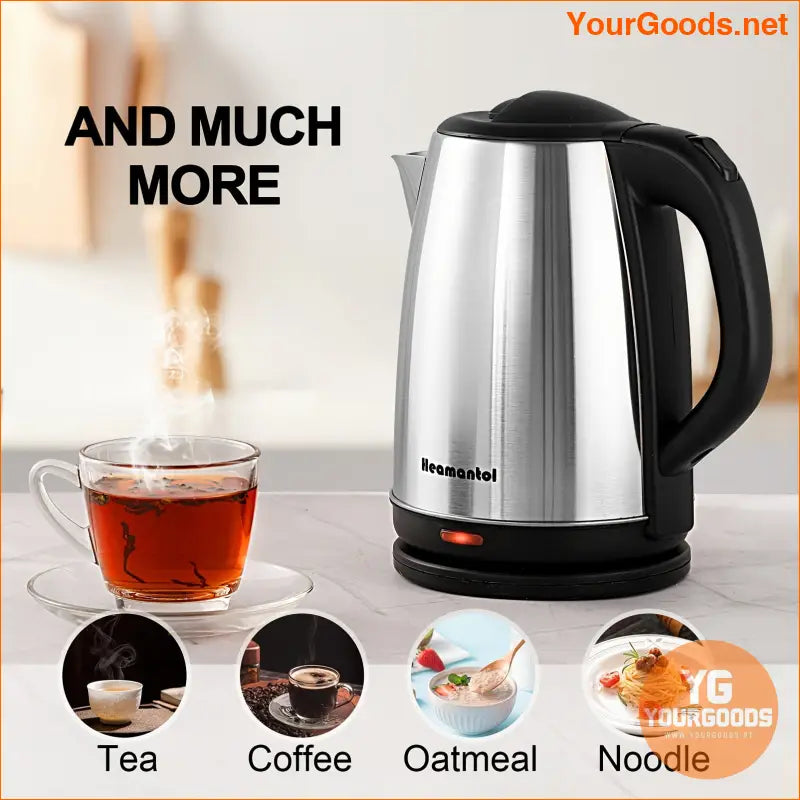 18L Stainless Steel FastBoil Electric Kettle Cordless Safe LED Indicator - YourGoods Online Shop