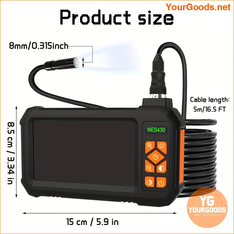 1920P HD Endoscope Camera with Light 43 Screen - YourGoods Online Shop