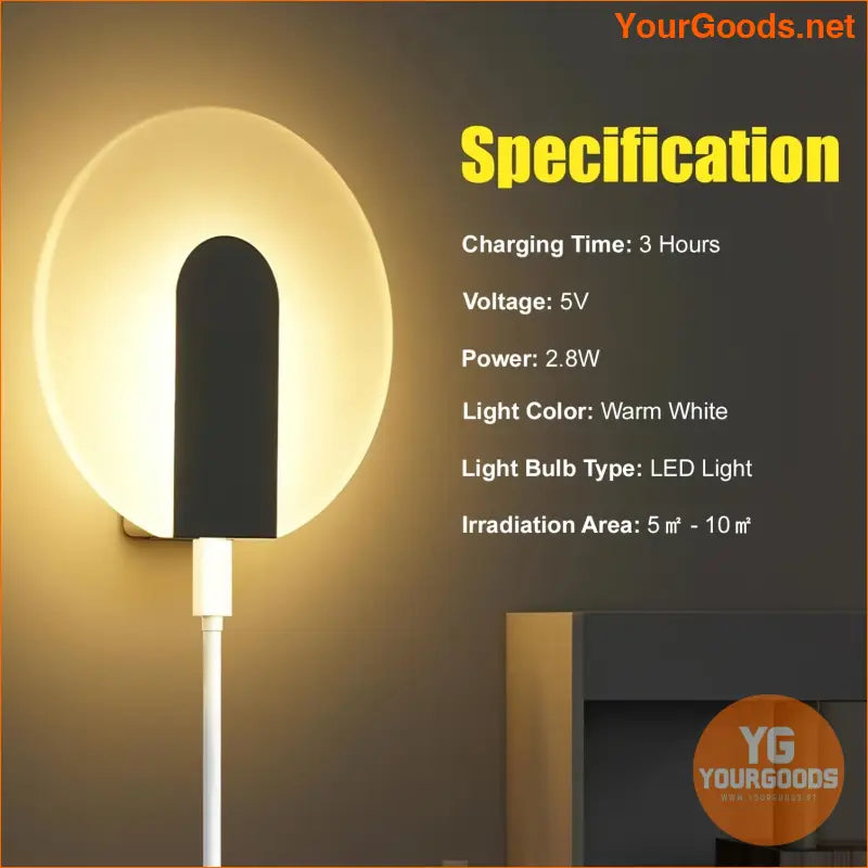 2 Rechargeable Touch Dimmable LED Wall Sconces - YourGoods Online Shop