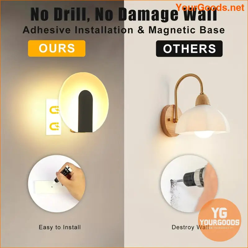 2 Rechargeable Touch Dimmable LED Wall Sconces - YourGoods Online Shop