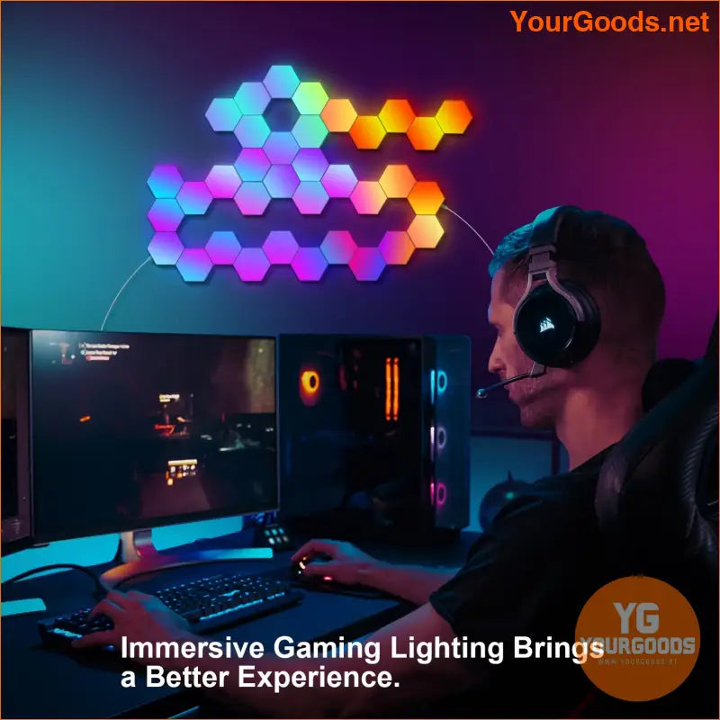 20 PCS RGB LED Hex Panels with Music Syncing - YourGoods Online Shop