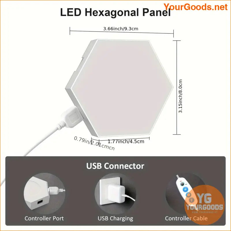 20 PCS RGB LED Hex Panels with Music Syncing - YourGoods Online Shop