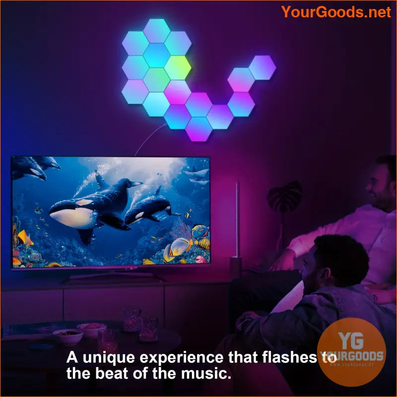 20 PCS RGB LED Hex Panels with Music Syncing - YourGoods Online Shop