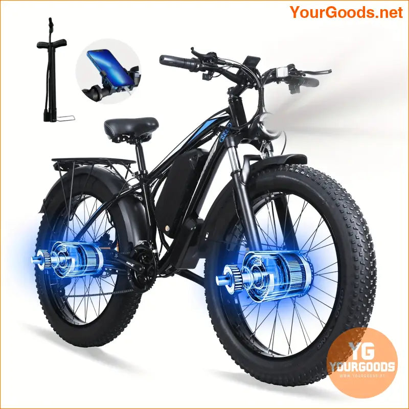 2000WH Dual Motor Fat Tire Electric Commuter Bike - YourGoods Online Shop