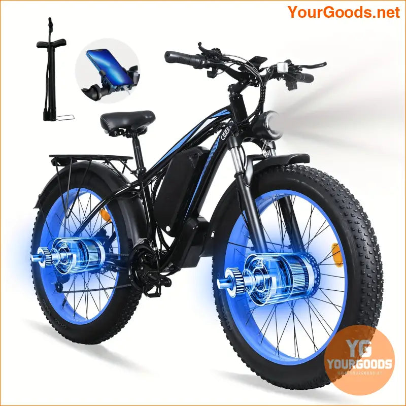 2000WH Dual Motor Fat Tire Electric Commuter Bike - YourGoods Online Shop