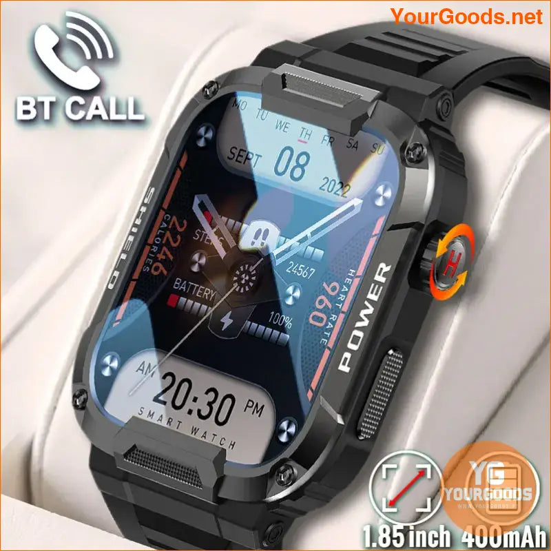 2023 Military Grade Smartwatch Fitness Health AI Voice Calls Waterproof - YourGoods Online Shop