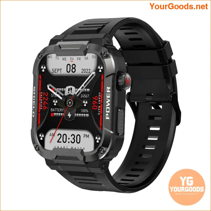 2023 Military Grade Smartwatch Fitness Health AI Voice Calls Waterproof - YourGoods Online Shop