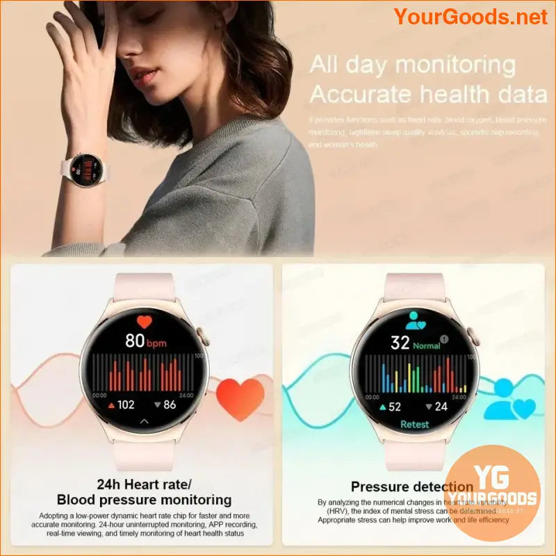 2024 AMOLED GPS Smart Watch for Women - YourGoods Online Shop