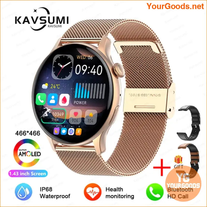 2024 AMOLED GPS Smart Watch for Women - YourGoods Online Shop