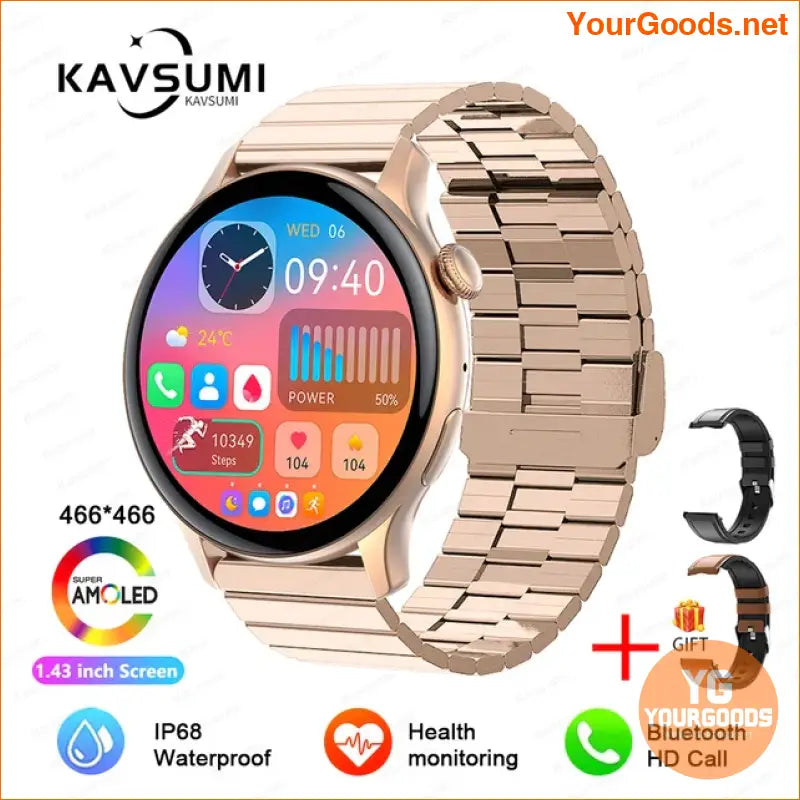 2024 AMOLED GPS Smart Watch for Women - YourGoods Online Shop